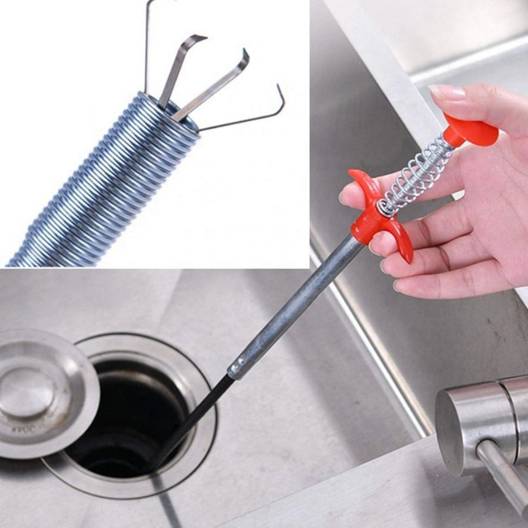 Drain cleaning tool flexible pipe cleaner