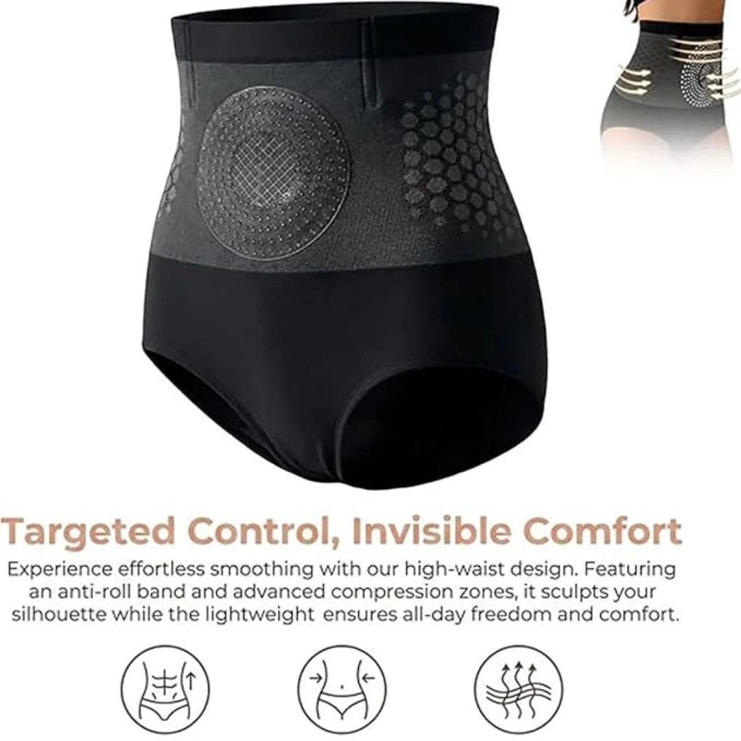 High waist tummy control panel close-up