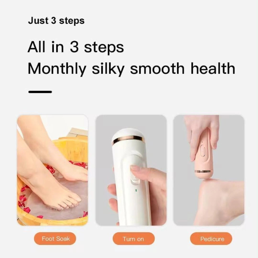 Electronic foot file roller head close-up
