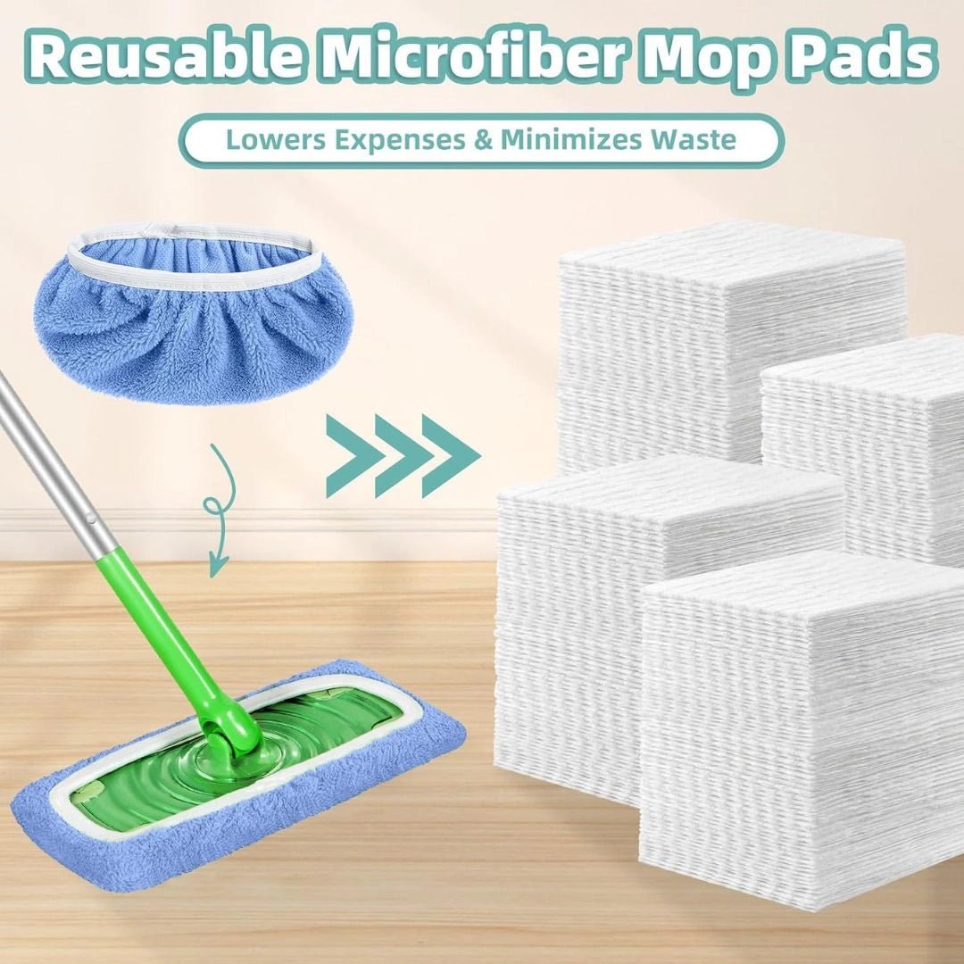 Reusable mop pads set product packaging