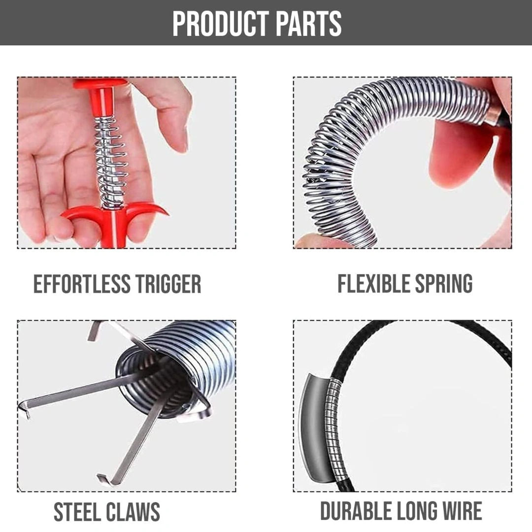 Drain cleaning tool product set